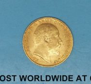 A 1904 gold half sovereign