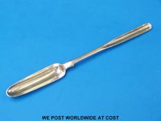 A Victorian hallmarked silver double-ended marrow scoop,