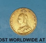 An 1887 jubilee head Melbourne mint gold full sovereign