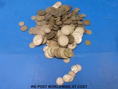 Over 2kg of pre-1947 English silver coinage together with 18g of pre-1920