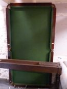 A Harrods quarter sized snooker table on stand (196 x 104cm)