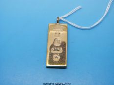 A 9ct gold ingot (29.