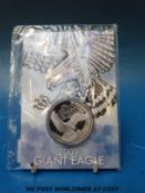 'Giant Eagle' New Zealand 2009 silver dollar,