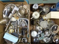 A quantity of silver plate and other collectibles including Derby Lily lidded pot,