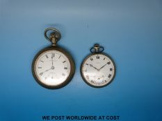 'Pinnacle' Swiss steel cased gentleman's pocket watch and a New York Standard Watch Co example,