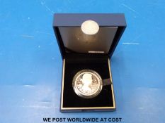 A 2012 £5 deluxe cased silver proof piedfort coin to commemorate the Queen's Diamond Jubilee,