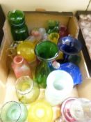 A large collection of glass including salts,