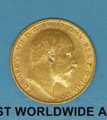 A 1907 gold half sovereign