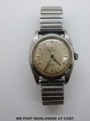 Rolex Oyster Perpetual Precision gentleman's automatic wristwatch with gold hands and markers in