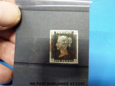 A Victorian penny black plate 9. FI.