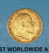 A 1902 gold half sovereign