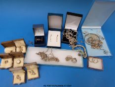 A large quantity of silver jewellery to include bracelets, earrings, necklaces,