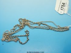Two silver necklaces /chains