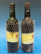 Two bottles of 1964 vintage port with wax seals