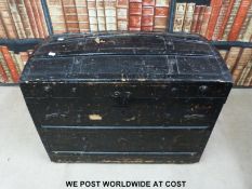 A wooden bound dome topped trunk (H53, W66,