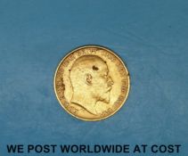 A 1902 gold half sovereign