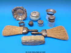 A white metal bon bon dish (diameter 13cm, 48g), stamped sterling,