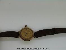 A 9ct gold fob / wrist watch