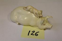 A Beswick Figure : Pig and Piglet - Pigg
