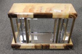 A French marble glazed perfume cabinet, width 42 cm. CONDITION REPORT: Good condition.