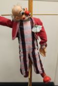 A mid twentieth century shop display automaton clown figure, height 91 cm. CONDITION REPORT: Working