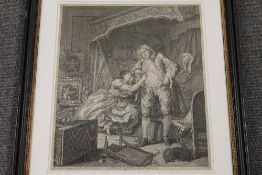 William Hogarth : A couple in a chamber,