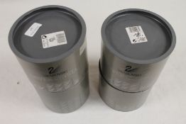 A collection of four Swarovski crystal o