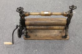 A Victorian mangle.
