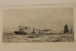 William Lionel Wyllie : Dreadnaught in l