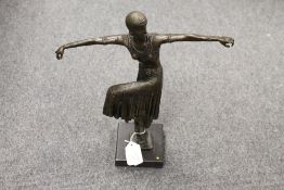 After D.H.Chiparus - bronze study of a d