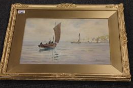 Arthur Dean : Fishing boats in calm wate