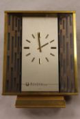 A Bulova Accutron gilt brass mantle clock, height 18 cm. CONDITION REPORT: Good condition.