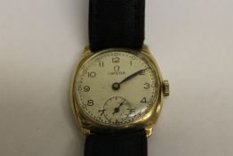 A 9ct gold Omega gentleman's wrist watch