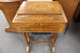 A nineteenth century inlaid rosewood sew