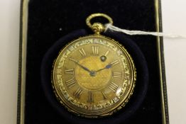An 18ct gold Georgian pocket watch by Br