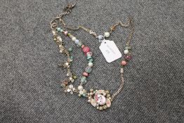 A Chanel multicoloured beaded necklace. CONDITION REPORT: Good condition.