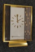 A Bulova Accutron gilt brass mantle clock, height 18 cm. CONDITION REPORT: Good condition.
