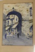 Victor Noble Rainbird : Old Town Rouen, watercolour, signed, 22cm x 32xm,