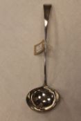 A silver soup ladle, John Robertson, Newcastle 1801. CONDITION REPORT: Good condition, marks