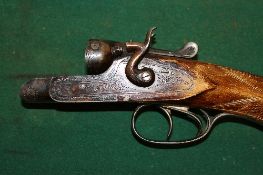 A Belgian Liegeoise D'Armes a Feu hammer-action double-barrelled 12 -gauge shotgun,