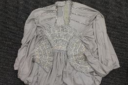 A vintage Bill Gibb grey sequin evening dress.