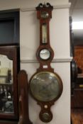 A nineteenth century inlaid mahogany barometer by G.Introvino, St.George's road, Manchester.