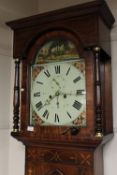 A nineteenth century inlaid mahogany long cased clock by P.Jopling of Chester-le-Street.