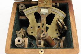 A Kelvin & Hughes nautical sextant, in mahogany box. CONDITION REPORT: Good condition, requires some