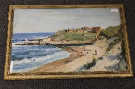 John Falconar Slater : Seaton Sluice, oil on board, signed, 35cm x 56cm, framed.