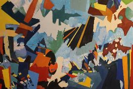 Harry Watton : Colour Supernova, oil on board, 175cm x 175cm, unframed.