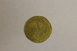 A Charles I hammered gold coin.