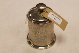 A silver cigarette dispenser, with rise and fall action, Birmingham 1921. CONDITION REPORT: Good