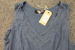 A vintage Jean Muir of London blue day dress, size 10.