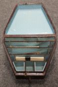 A late nineteenth century envelope box, width 19 cm. CONDITION REPORT: Mostly good condition, with